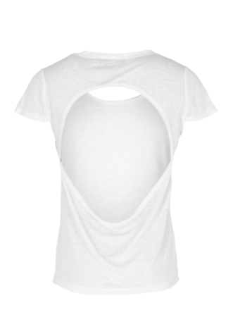 חולצת בייסיק- גב חשוף- לבנה