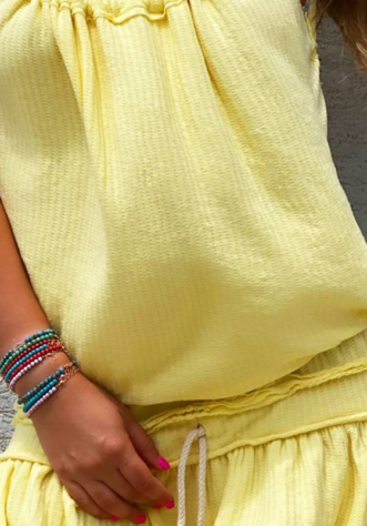 גופיית וופל- צהוב