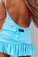 גופיית וופל- תכלת