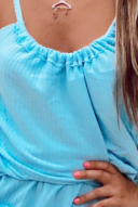 גופיית וופל- תכלת