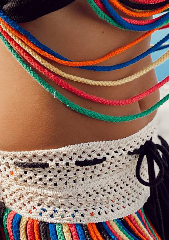 סט חוף צבעוני חצאית3