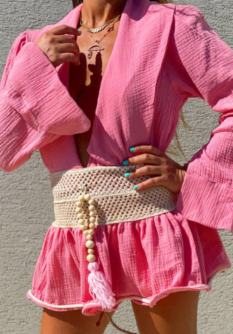 סט קלואי קרושה - ורוד