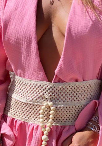 חצאית קלואי קרושה- ורוד