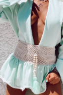 חולצת קלואי קרושה- מנטה