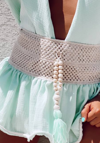 חצאית קלואי קרושה- מנטה