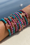 צמיד חרוז אבן חן- כחול ים