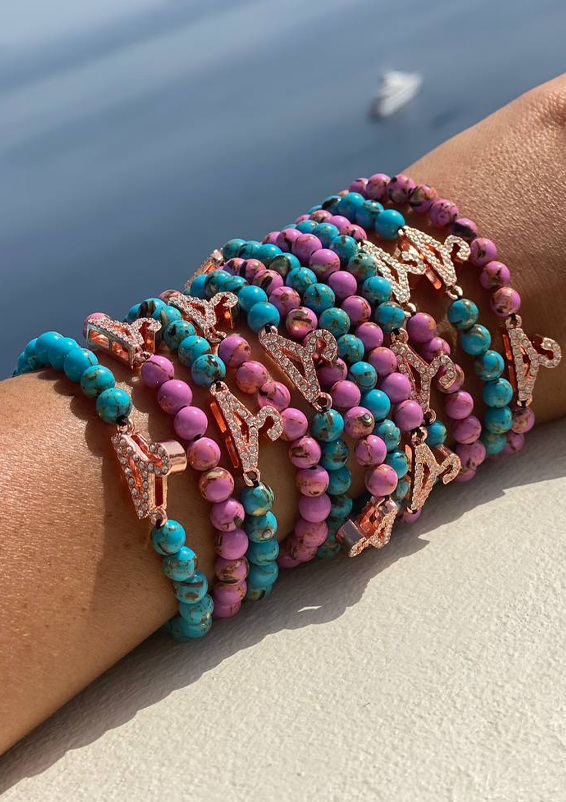 צמידים מאבני חן וגולדפילד טורקיז2