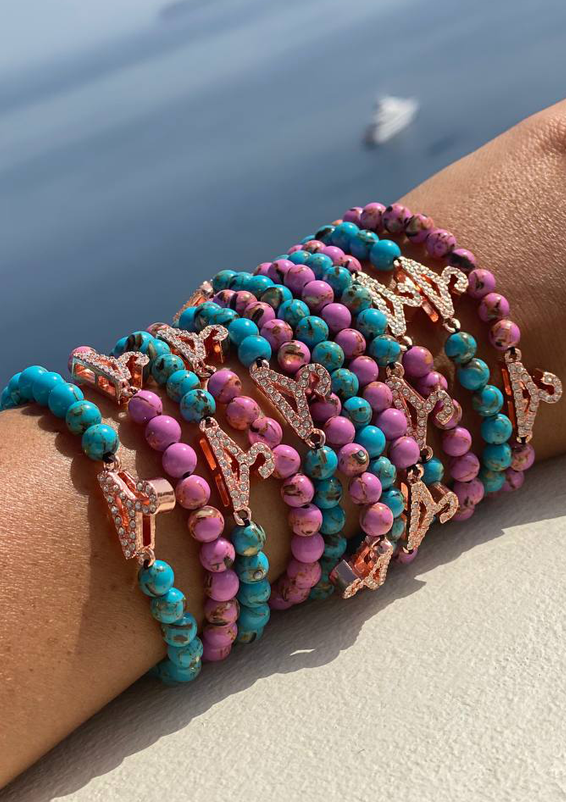 צמידים מאבני חן וגולדפילד סגול2