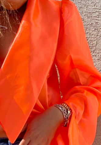 חולצת שייני שיק -כתום