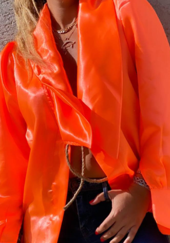 חולצת שייני שיק -כתום