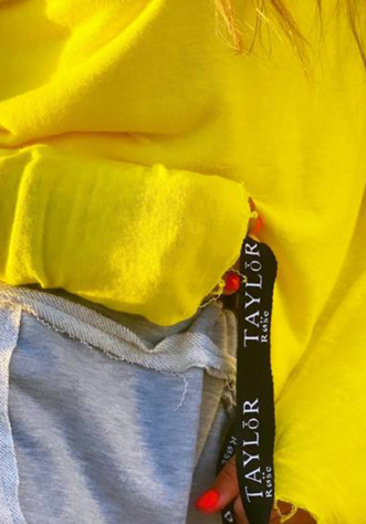 חולצת בייסיק ארוכה- צהוב