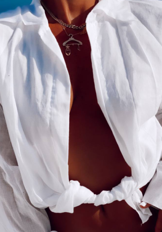 חולצת שרוול קלאו - לבנה