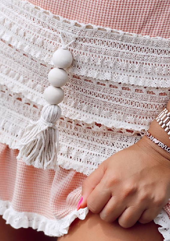 וופל וינטאז-חצאית קרושה ורודה