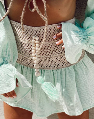 טיילור לוק ירוק סלאדין- חצאית קרושה