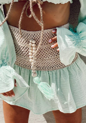 טיילור לוק ירוק סלאדין- חצאית קרושה