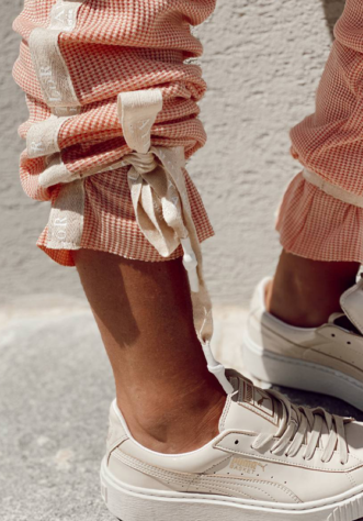 וופל וינטאז אפרסק- מכנס