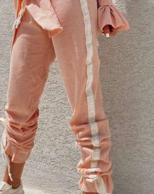 וופל וינטאז אפרסק- מכנס