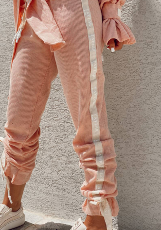 וופל וינטאז אפרסק- מכנס