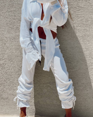 וופל וינטאז לבן- סט