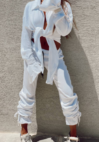 וופל וינטאז לבן- סט