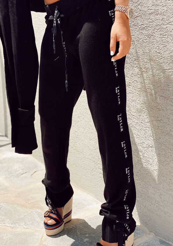 סט וופל וינטאז׳ שחור מכנס4