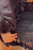 ביץ' וואר פרנז משי שחור- פראו