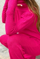 אפס מאמץ- אוברול אוברסייז ורוד פוקסיה