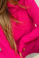 אפס מאמץ- אוברול אוברסייז ורוד פוקסיה