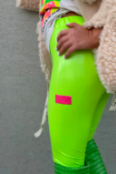 טייץ מבריק ירוק זוהר