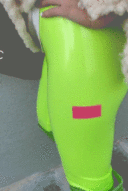 טייץ מבריק ירוק זוהר