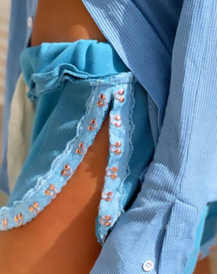 שורט קרסים- ג׳ינס