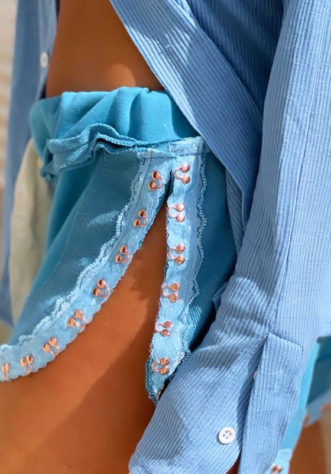 שורט קרסים- ג׳ינס