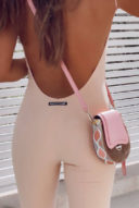 אוברול שורט מחטב-  אפרסק