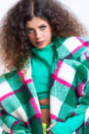 מעיל פו משבצות ירוק