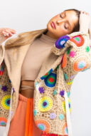 מעיל סריג קלוע