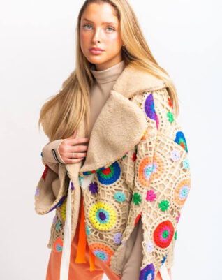 מעיל סריג קלוע