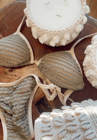 ביקיני בוהו ירוק זית