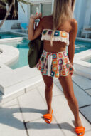 בגד ים קרושה פרחוני סטרפלס