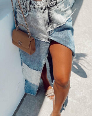 חצאית מקסי גינס טלעים