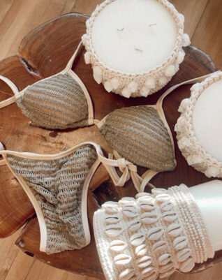 ביקיני בוהו ירוק זית