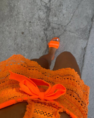 חצאית קרושה כתומה