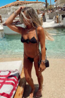 בגד ים- Black flower