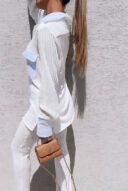 סט איזבלה מכופתרת לבן