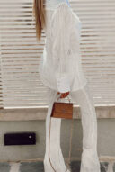 סט איזבלה מכופתרת לבן