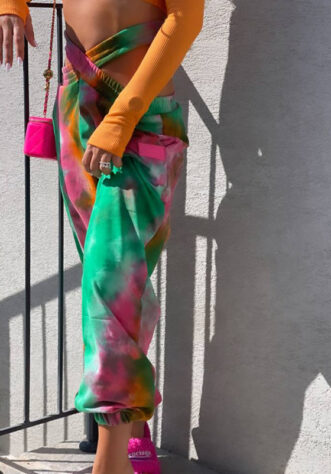 מכנס לואיס טאי דאי ירוק