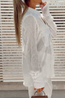 סט איזבלה מכופתרת לבן