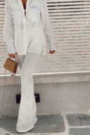 סט איזבלה מכופתרת לבן