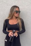 חולצת ריב שחורה סקיני