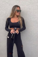 חולצת ריב שחורה סקיני