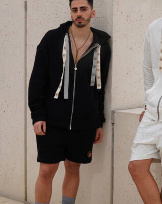 קפוצון רוכסן שחור גבר